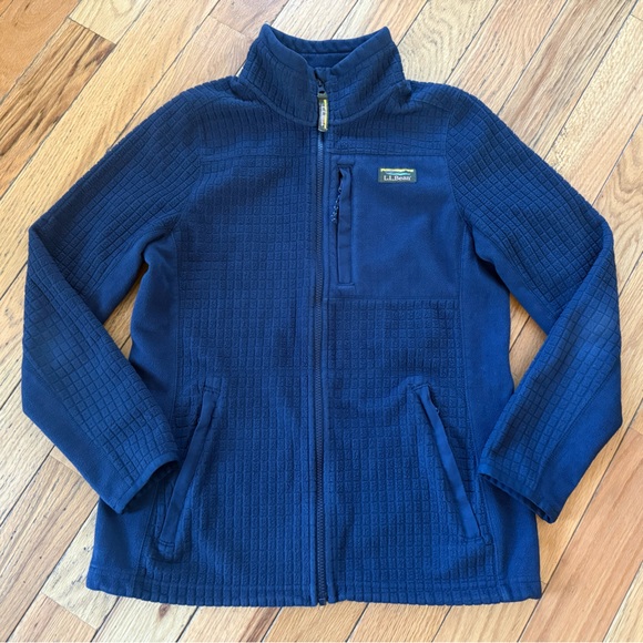 L.L. Bean Jackets & Blazers - LL Bean Mountain Classic Windproof Fleece Jacket Womens Sz M Full Zip Navy Blue